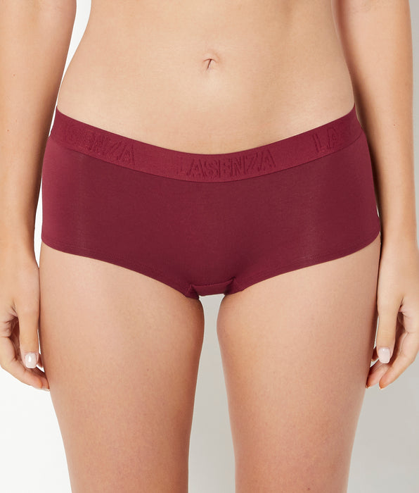 La Senza Culotte garçonne avec bande à logo cabernet