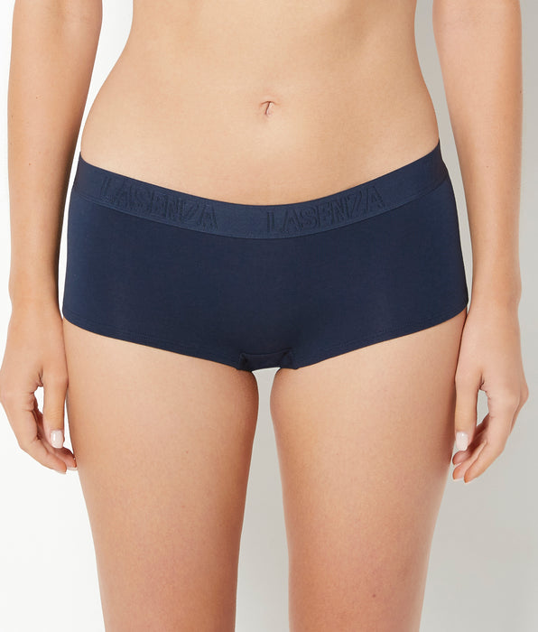 La Senza Boyshort Panty With Logo Band in Navy Blazer