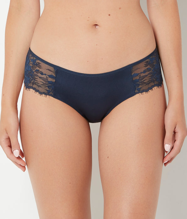 La Senza Cheeky Panty With Bewitched Lace Trim in Navy Blazer