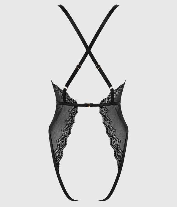 La Senza Teddy non doublé sans dos en dentelle exquise smoking noir