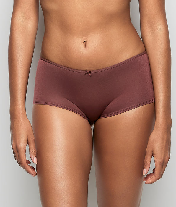 La Senza Boyshort Panty with Bow in Dusty Cedar