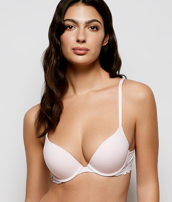 La Senza Soutien-gorge pigeonnant avec côté en dentelle rose indiscret