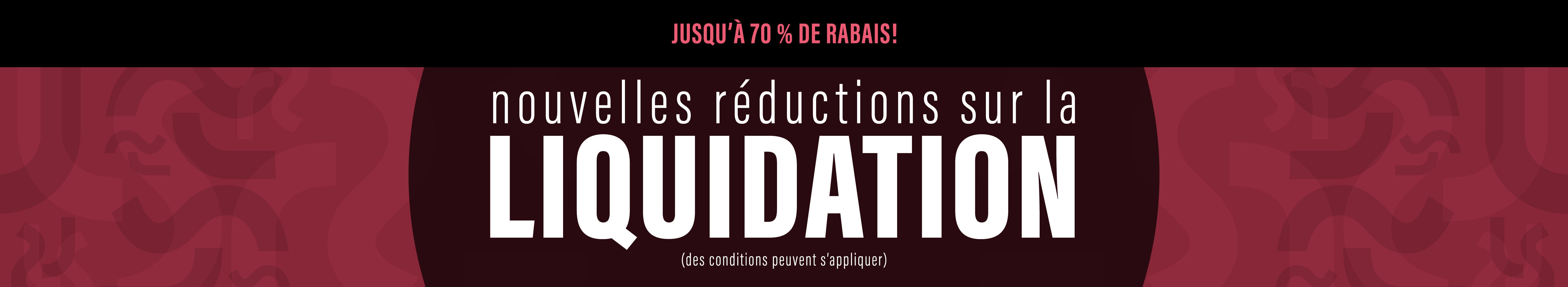 jusqu’à 70 % de rabais!