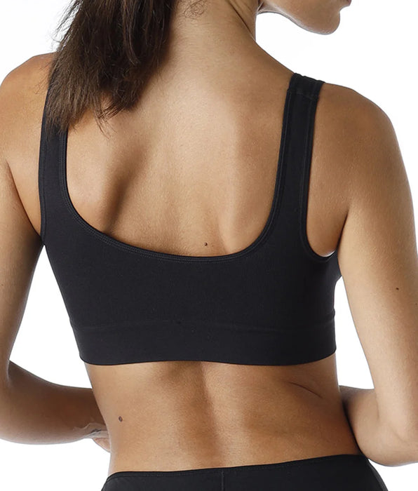 La Senza Active Comfort low-impact yoga brassiére bra in Tuexdo Black