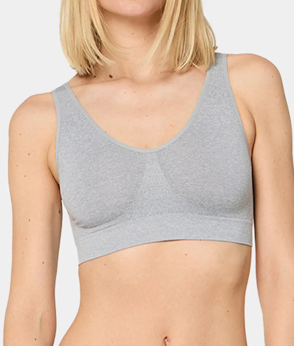 La Senza Active Comfort low-impact yoga brassiére bra in Cool Grey Heather